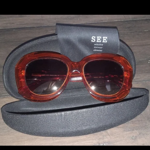 SEE Eyewear ITALY Orange Sunglasses 9240 - Picture 3 of 8
